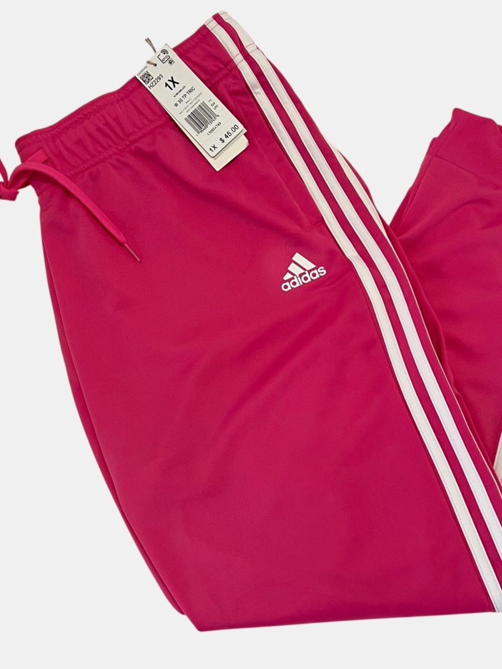 adidas Women's 3Stripe Pant 1X Slim Fit Magenta NWT Straight Leg Full-Length